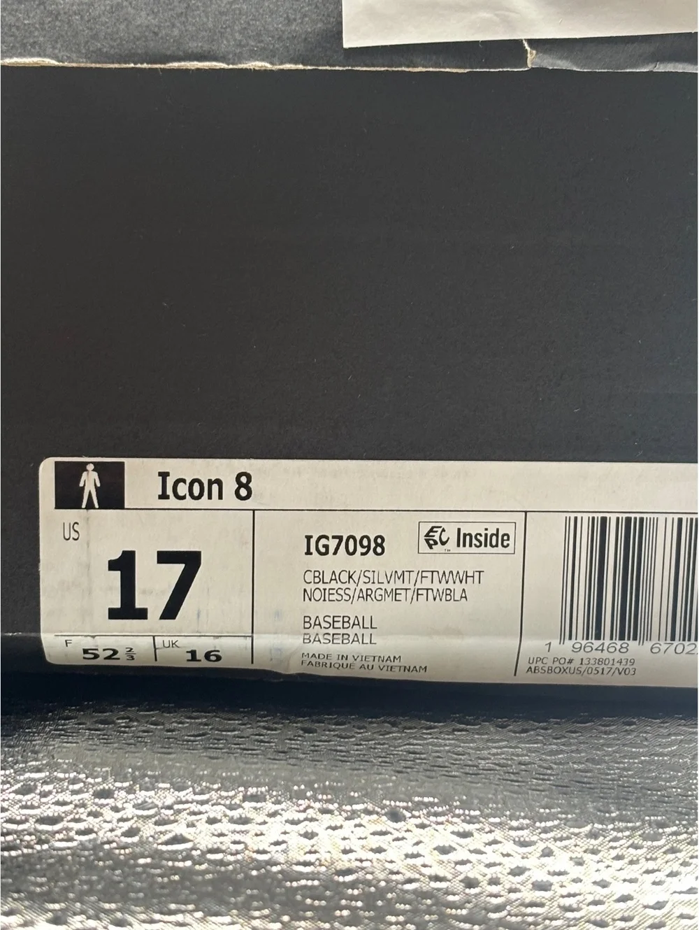 Adidas icon 8 baseball cleats core black